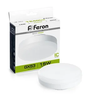 Лампа светодиодная LB-454 GX53 15W 175-265V 4000K 25836 (Feron) *1