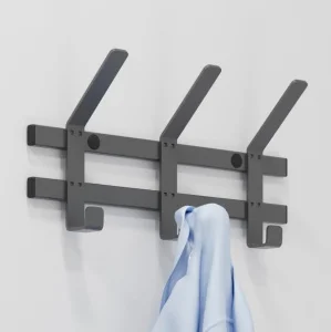 Вешалка настенная "ТОРОНТО 3" 3 крючка 340х85х168 графит