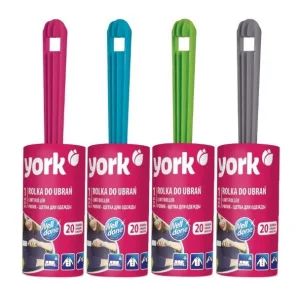 Ролик-щётка для одежды 20 листов общая длина клейкой поверхности 2,8м YORK