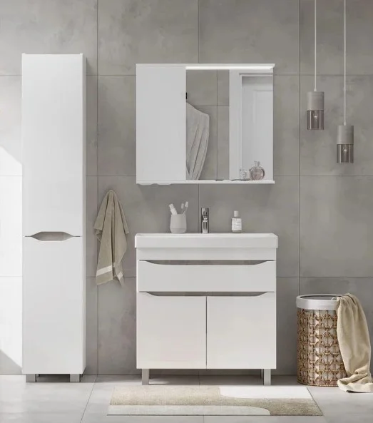 Тумба напольная VOLNA Lake 80 tnLAKE80.2D.1Y-01 2 двери, 1 ящик с раковиной Lake 80