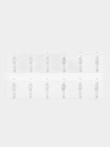 Планка с 6-ю крючками (упак 2 шт) самоклеящиеся, прозрачный 10850513 *1