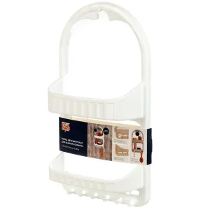 Полка 2-яр навесная + крючки DDSTYLE 09164 белый