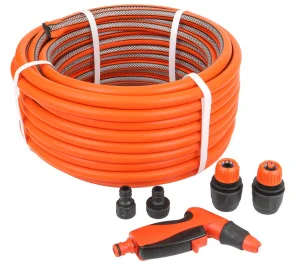 Шланг поливочный ТЭП d=1/2 (12,7 мм) 'Жук Классик' (25 м) с коннекторами и пистолетом Эрго 339538-00