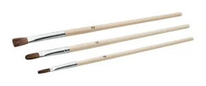 Набор художественных кистей, 3шт. 4/6/8*3/5/5мм щетина пони,дерев ручка, 826106 (уп.10шт,кор.200шт)