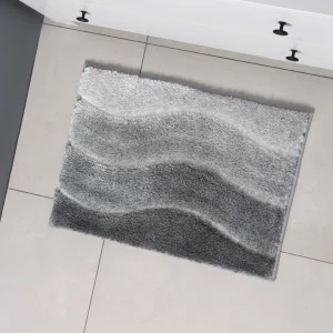 Коврик Waves 43х61см полиэстер серый 10542033