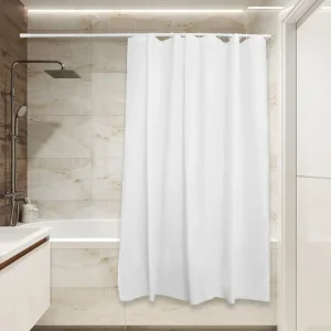 Штора для ванной полиэстер 180x180см белая Сантис PV-201