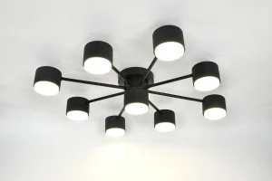 Светильник потолочный MS 1201/9 Флинт Чёрный 9*GX53 max.11W 650x650x135mm