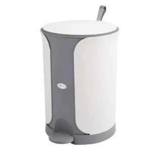 Ведро круглое 11л серое с педалью Sтилъ ЭП 143980 Элластик-Пласт
