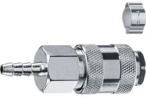 Набор ЗУБР Профессионал штуцер "елочка", 6 мм - рапид муфта, переходник с обжимным хомутом 64917-06