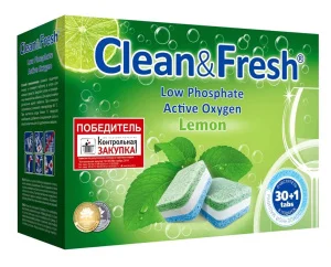 Таблетки Clean&Fresh д/ПММ 5 в1 30 таб. (midi)