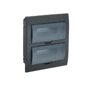 Корпус ЩРВ-П-24 Krepta 3 IP41 встраиваемый пластик. черн. MKP12-V-24-41-K02 (IEK) *1