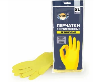 Перчатки хозяйственные, резиновые, 1 пара, AVIORA, размер XL 402-569