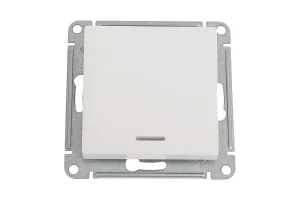 Выключатель 1-кл СП "AtlasDesign" 10А IP20 (сх. 1а) 10AX с подсветкой механизм жемчуж. SE ATN000413