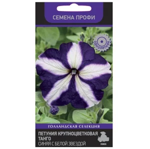 Петуния крупноцветковая Танго Синяя с белой звездой (Поиск) R8529 *1