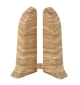 Заглушки для плинтуса (левая/правая) 212 Дуб светлый 55мм Лексида