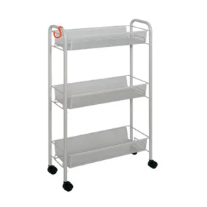 Этажерка "Ладья 1К" 3 полки на колесиках графит