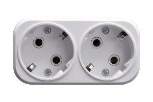 Разветвитель 2-м с/з, белый ADP16-22-20 Stekker *1