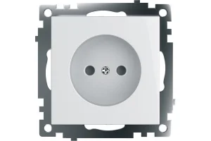 Розетка 1-м "Катрин" (механизм) б/з белый GLS10-7109-01 Stekker *1
