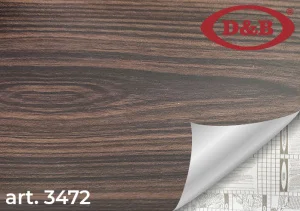 Пленка самоклеящаяся D&B 0,45*8м  дерево темное 3472 *1/20