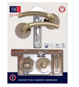 Комплект ручек с защелкой Punto c запиранием LM/A SET72R.TLK52.LOGICA/HD ABG-6 бронза 45699 *1