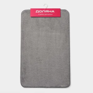Коврик для дома Доляна Софт 50х80см серый 9653176