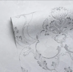 Обои компакт-винил Sansara 588501 1,06х10м серебряные блестки на белом