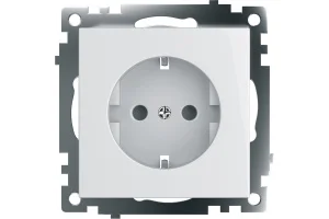 Розетка 1-м "Катрин" с/з (механизм) белый GLS16-7110-01 Stekker *1