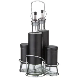 Набор Для Масла/Уксуса И Специй На Метал.Подставке