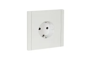 Розетка 1-м СП "Forte&Plano" FP214 16А с заземл. без защ. шторок безвинт. крепл. белый IEK FP-R11-16