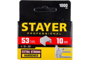 Скобы для степлера 10мм тип 53 A/10/JT21, калибр 23GA уп-1000шт Stayer Professional 3159-10 *1