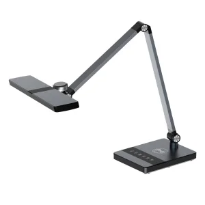 Светильник настольный ULM-D110 15W/3000-6500K/DIM  BLACK светодиодный с беспроводной зарядкой Сенсорный выключатель. Диммер. Черный TM Uniel