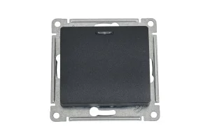 Переключатель проходной 1-кл СП "Glossa" 10А IP20 (сх. 6а) 10AX с подсветкой механизм антрацит SE GS