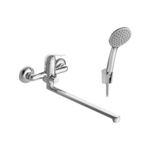 Смеситель для ванны одноручный с длинным изливом Santek Нико WH5A12005C001 с аксессуарами хром