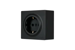 Розетка 1-м LETO с заземл. ПБТ черный бархат Lezard 752-4200-122B