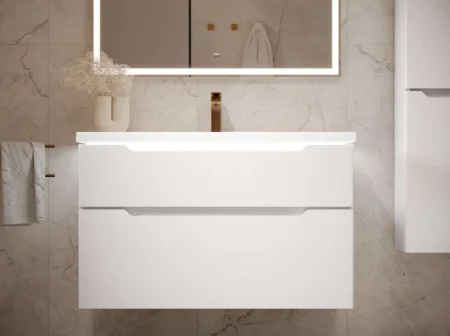 Тумба подвесная Puro 100 Pro.01.100/P/W/JR белая