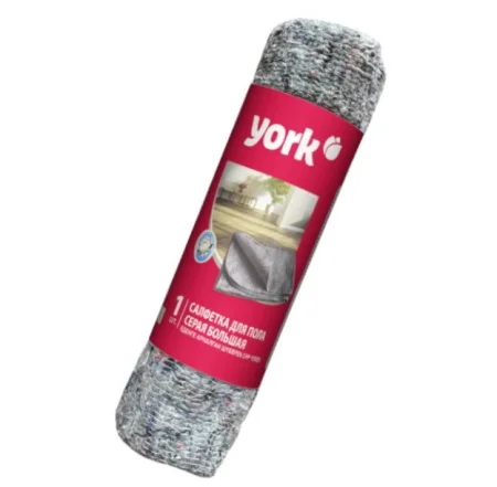 Салфетка для пола хлопковая серая в рулоне 260г/м2 (60х75 см) YORK Y022310 *1