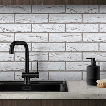 Панель ПВХ Stella Кирпич Лофт белый 985х500х0,4мм