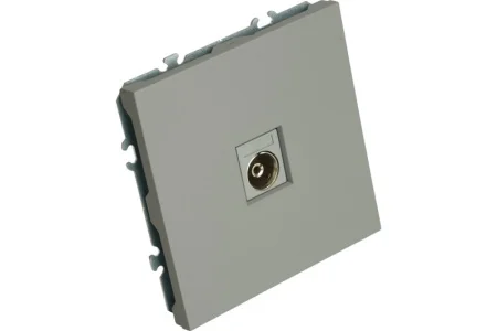 Розетка TV 1-м "Эмили" (механизм) 75Ом 5-862МГц платиново-серый soft touch RST00-5108-10 Stekker *1