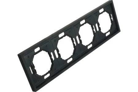 Рамка 4-м "Эмили" черный уголь soft touch PFR00-5004-05 Stekker *1