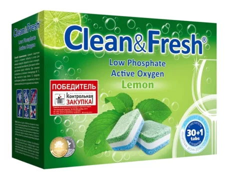 Таблетки Clean&Fresh д/ПММ 5 в1 30 таб. (midi)