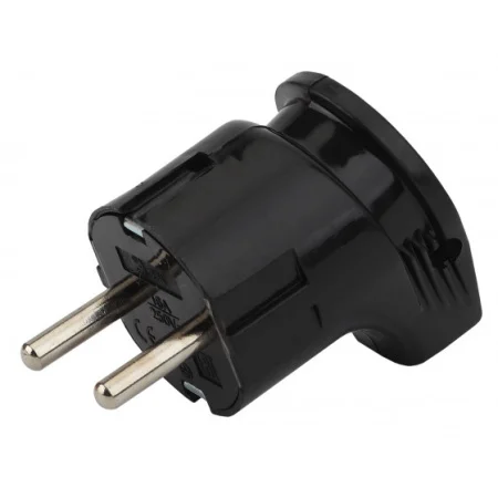 Vx3-B ЭРА Вилка с/з угловая 16A черная (24/480/3840)