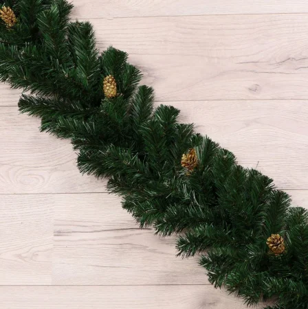 Гирлянда хвойная  шишки Золото 10128826