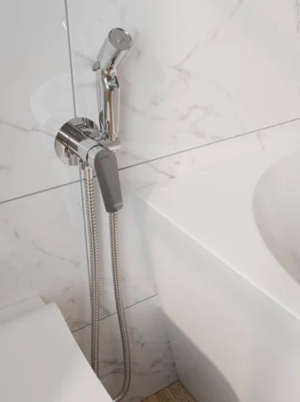 Смеситель с гигиеническим душем однорычажный встраиваемый Cersanit Flavis 64104