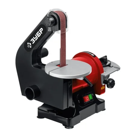 Станок шлифовальный тарельчато-ленточный Зубр СШЛ-350 350Вт диск 125мм