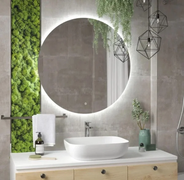 Зеркало Ajour ECO LED ЗЛП2809 d80см с сенсором, холодная подсветка