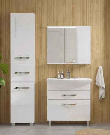 Зеркало-шкаф VOLNA Lake 80 zsLAKE80.R-01 Правый белый встроенная подсветка