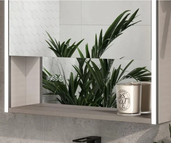 Зеркало-шкаф EQUIL Ferro LED 60 zsFERRO60.R с часами, правый