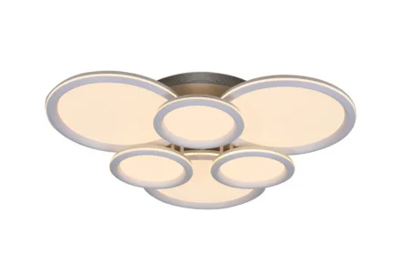 Светильник потолочный MS 1190/6 Пантон 120W Белый/чёрный 10200Lm диммируемый с ПДУ 830х830х145мм