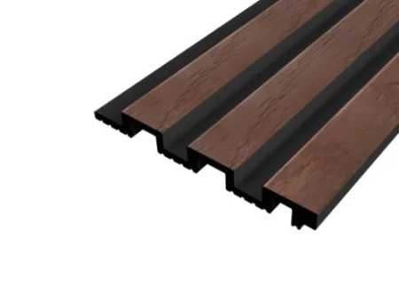 Панель 3D стеновая из полимера ультравысокой плотности Солид 4 UHD 01/130L Орешник 3м 130х15мм