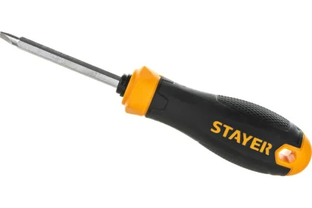 Отвертка переставная PH2/SL6х80мм двухкомпонентная рукоятка сталь CrV Stayer Hercules 2512_z02